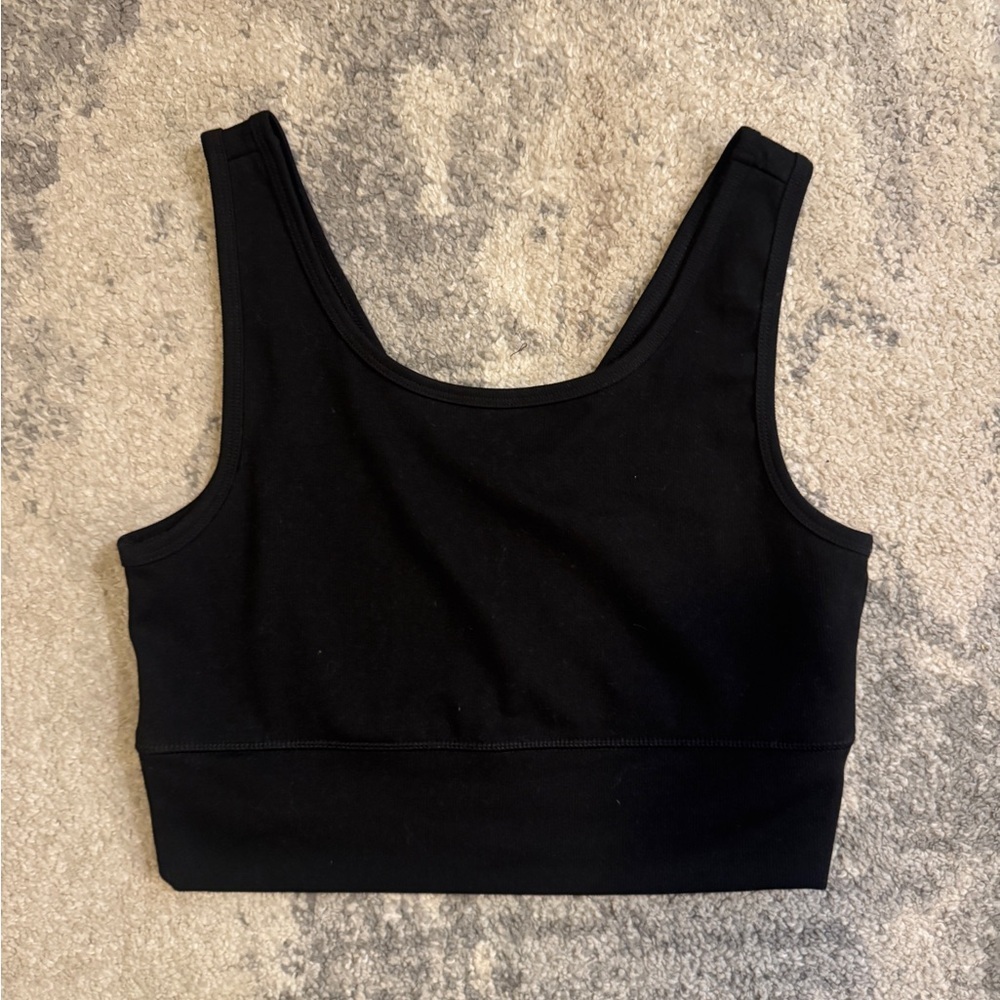 Source Unknown Black Sleeveless Crop Top